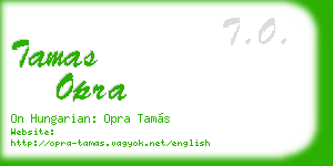 tamas opra business card